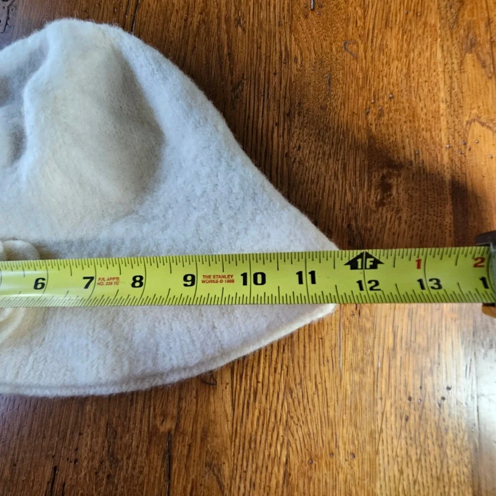 Barbour Cream Wool Felt‎ Bucket Hat with Flower Accent Made in Scotland Classic